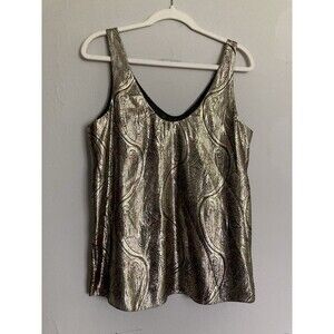 NEW J. Crew Cate Sleeveless Top 10 Silk Gold Paisley